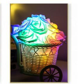 Romantic LED Rose Garland Lights