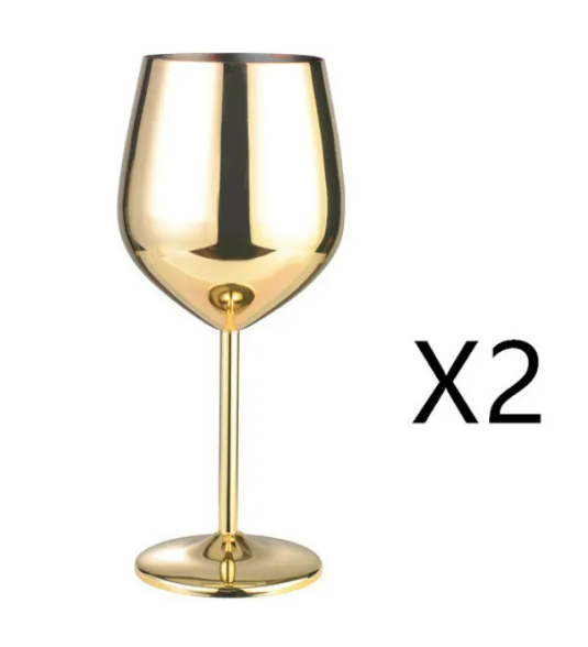 Sleek Stainless Wine Glass