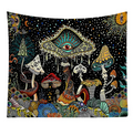 Mystic Fungi Skull Tapestry
