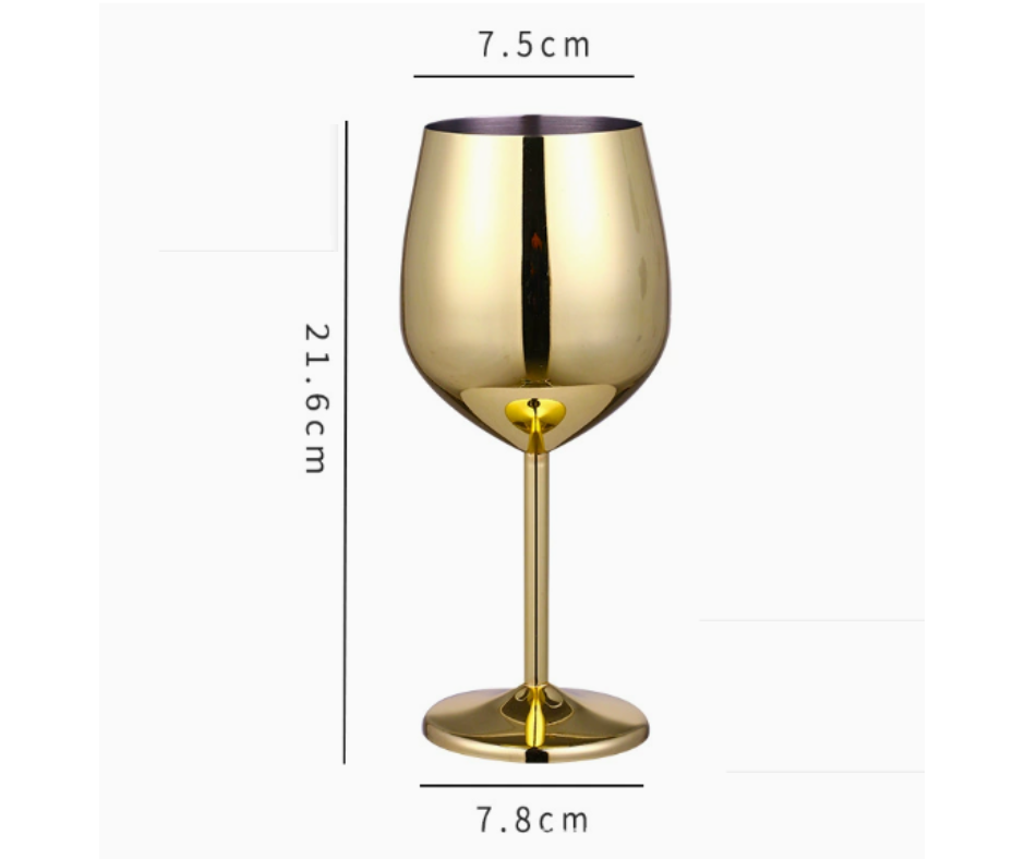 Sleek Stainless Wine Glass