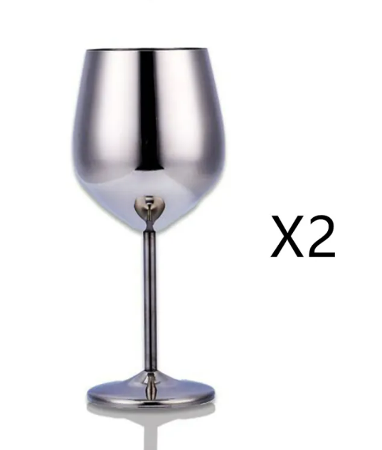 Sleek Stainless Wine Glass