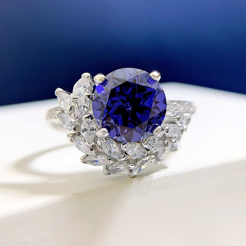 S925 Rhinestone Elegance Engagement Ring