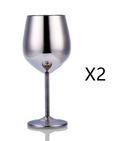 Sleek Stainless Wine Glass