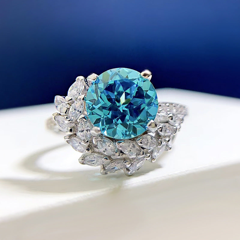 S925 Rhinestone Elegance Engagement Ring