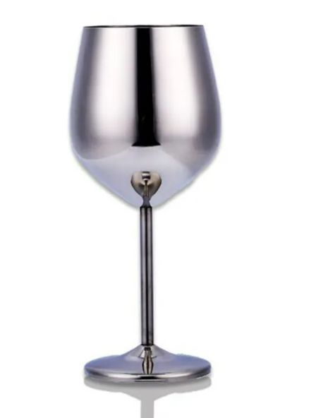 Sleek Stainless Wine Glass